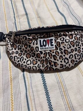 Brighton Leopard Print LOVE Belt Bag NWOT
